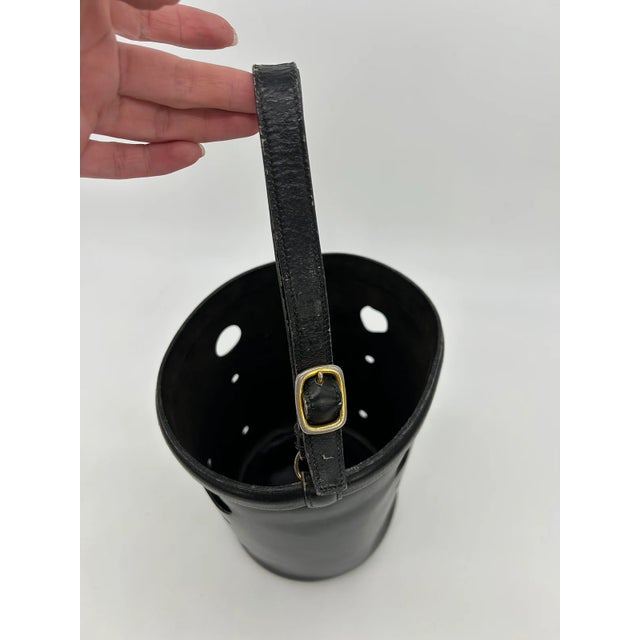 Hermes Vintage Black Box Calf Leather Mangeoire Bucket Bag For Sale - Image 12 of 12