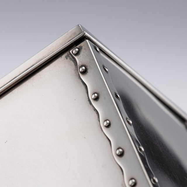 19th Century Indian Solid Silver Tea Chest Shaped Caddy for Hamilton & Co, 1860 For Sale - Image 11 of 14