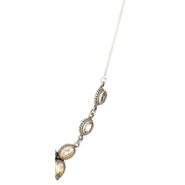 Morrocan Silver Citrine Necklace For Sale - Image 4 of 7
