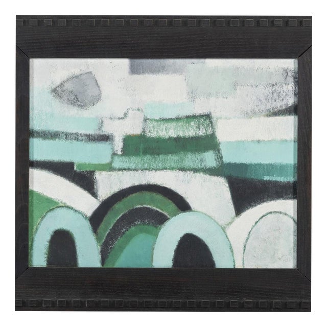 Justino Alves, Composition, 1960s, Oil Painting For Sale