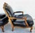 Chateau Dax French Provincial Black Top Grain Leather Lounge Chair & Ottoman For Sale In Miami - Image 6 of 10