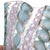 Glass Murano Pink Blue Copper Aventurine Flecks Zanfirico Ribbons Italian Art Glass Vintage Fazzoletto Flower Vase For Sale - Image 7 of 8