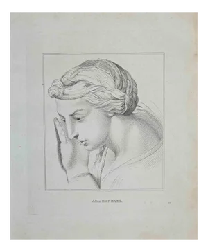 Thomas Holloway, Portrait After Raphael, Etching, 1810