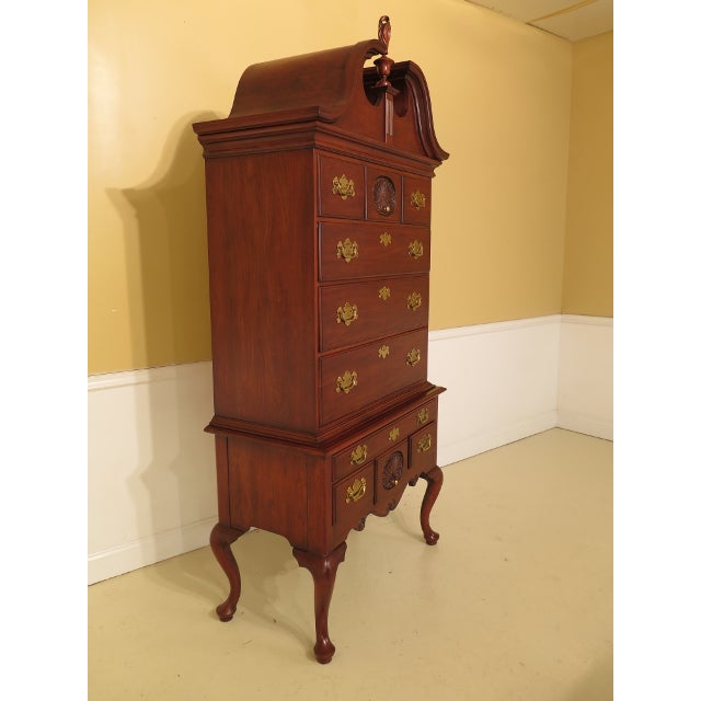 1980s Vintage Henkel Harris Philadelphia Queen Anne Cherry Highboy Chairish