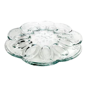 Vintage 12" Round Egg & Relish Tray Savannah Clear From Anchor Hocking