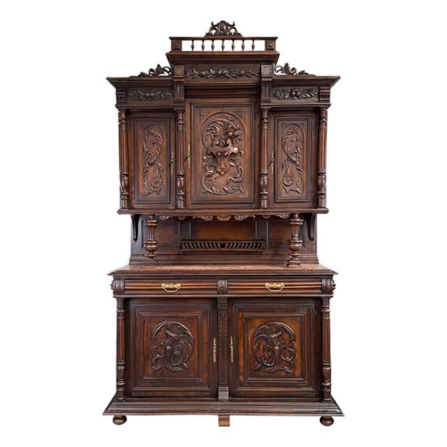 Antique Cupboard in Walnut, 1880s For Sale