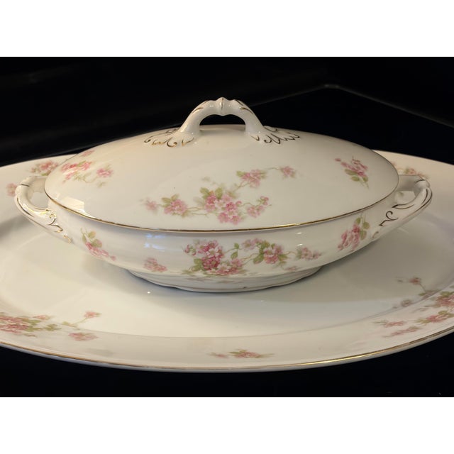 Antique Royal Schwarzburg German Fine China Covered Soup Tureen & Platter Set For Sale - Image 12 of 12