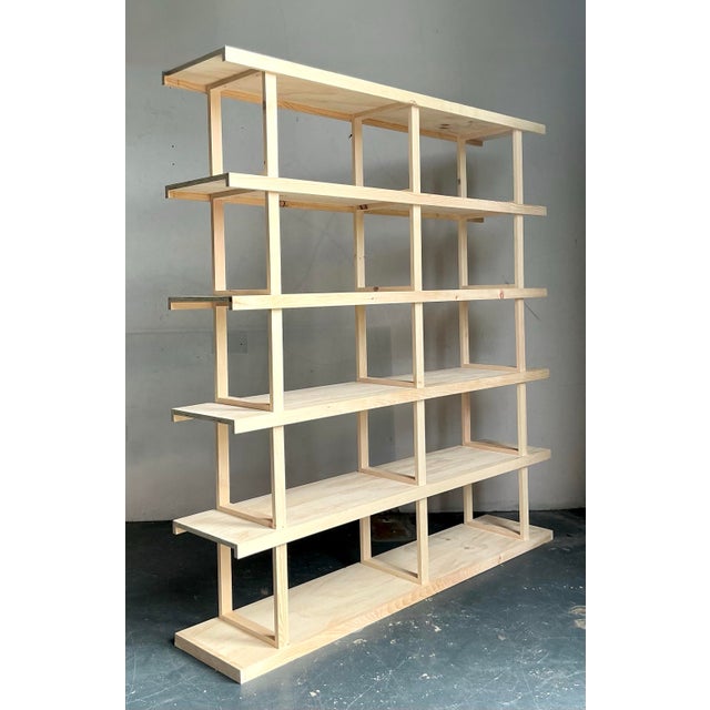 Wood Vintage Boho Pine Etagere Etagere For Sale - Image 7 of 7