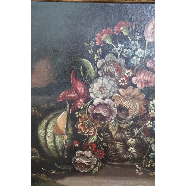 Still Life with Flowers, 1700s, Oil on Canvas, Framed For Sale - Image 10 of 15