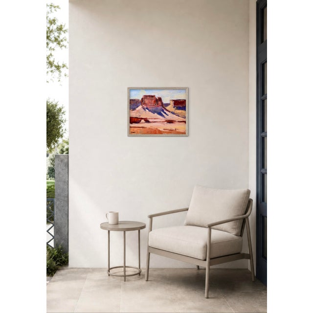Southwestern Adobe Shadows - Desertscape Oil Painting Landscape For Sale - Image 11 of 12