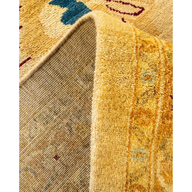 Mogul, One-of-a-Kind Hand-Knotted Area Rug - Yellow, 9' 2" x 12' 0" For Sale In New York - Image 6 of 8