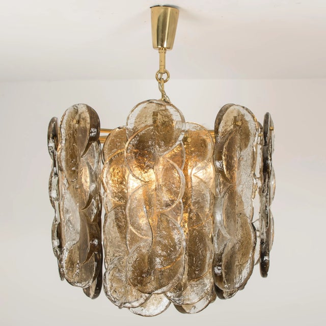 Large Citrus Swirl Smoked Glass Light Fixtures from Kalmar, 1969, Set of 4 For Sale - Image 11 of 18