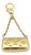 Louis Vuitton De Monogram 18k Yellow Gold Clutch Purse Charm Pendant For Sale