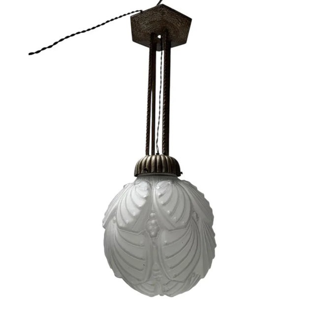 Art Deco Pendant Light by Muller Frères, 1930s For Sale - Image 13 of 13