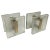 Clear Glass and Gilt Metal Push Pull Double Door Handles, 1960s, Set of 2 For Sale - Image 9 of 9