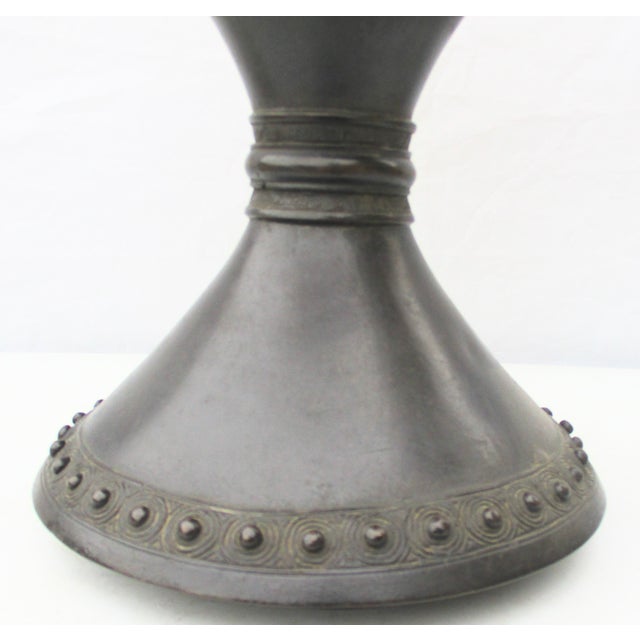 Japanese aesthetic bronze. Pure simplified form with minor bands of stud bands at base and rim. A Pattern seen in other...