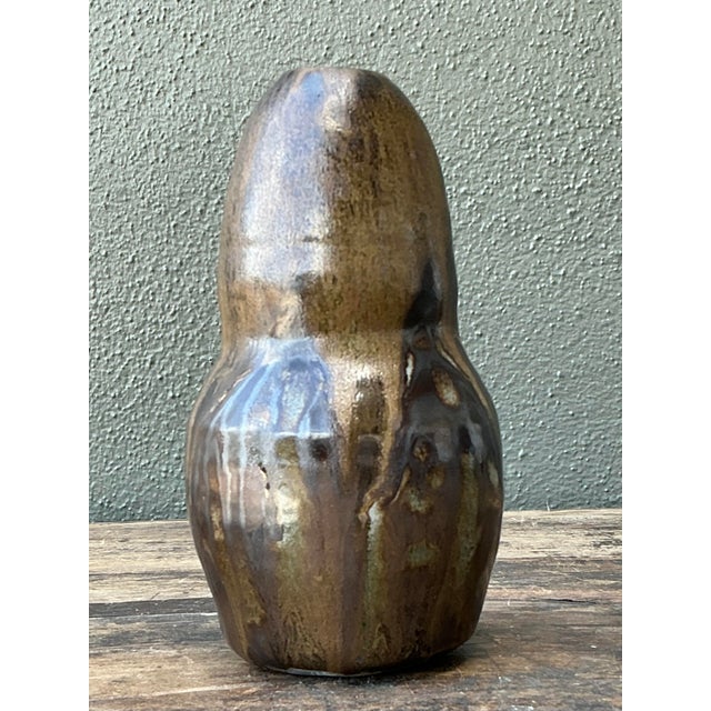 Mid-Century Modern Vintage Original Studio Pottery Vase For Sale - Image 3 of 12