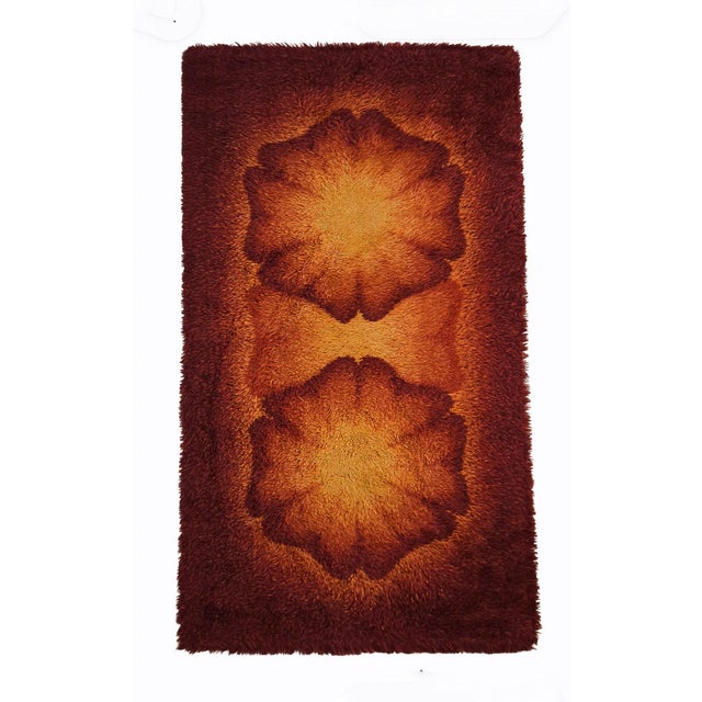 Brown Mid-Century Modern Rug in Wool, Germany, 1970s For Sale - Image 8 of 8