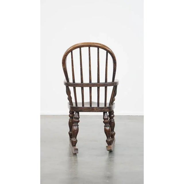 English Windsor Children's Rocking Chair, Early 19th Century For Sale - Image 4 of 12