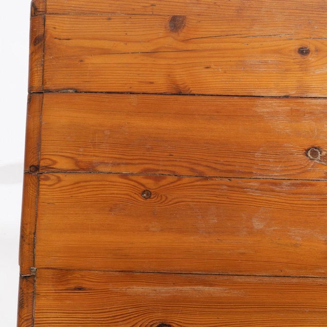 Farmhouse Late 19th Century English Scrubbed Pine One Drawer Farmhouse Kitchen Table For Sale - Image 3 of 13