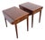 Wellington Hall Mahogany Inlay Drop Leaf Mahogany Side End Tables a Pair 6567 For Sale