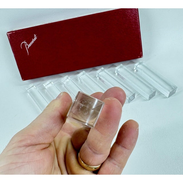 Elegant Baccarat "Vega" Crystal Knife Rests - Set of 8 with Original Signature Box Elevate your formal dining service with...