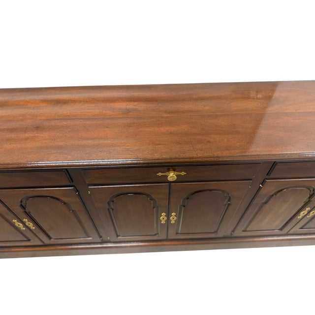 1950's Kittinger Mahogany Six-Door Credenza For Sale - Image 9 of 15