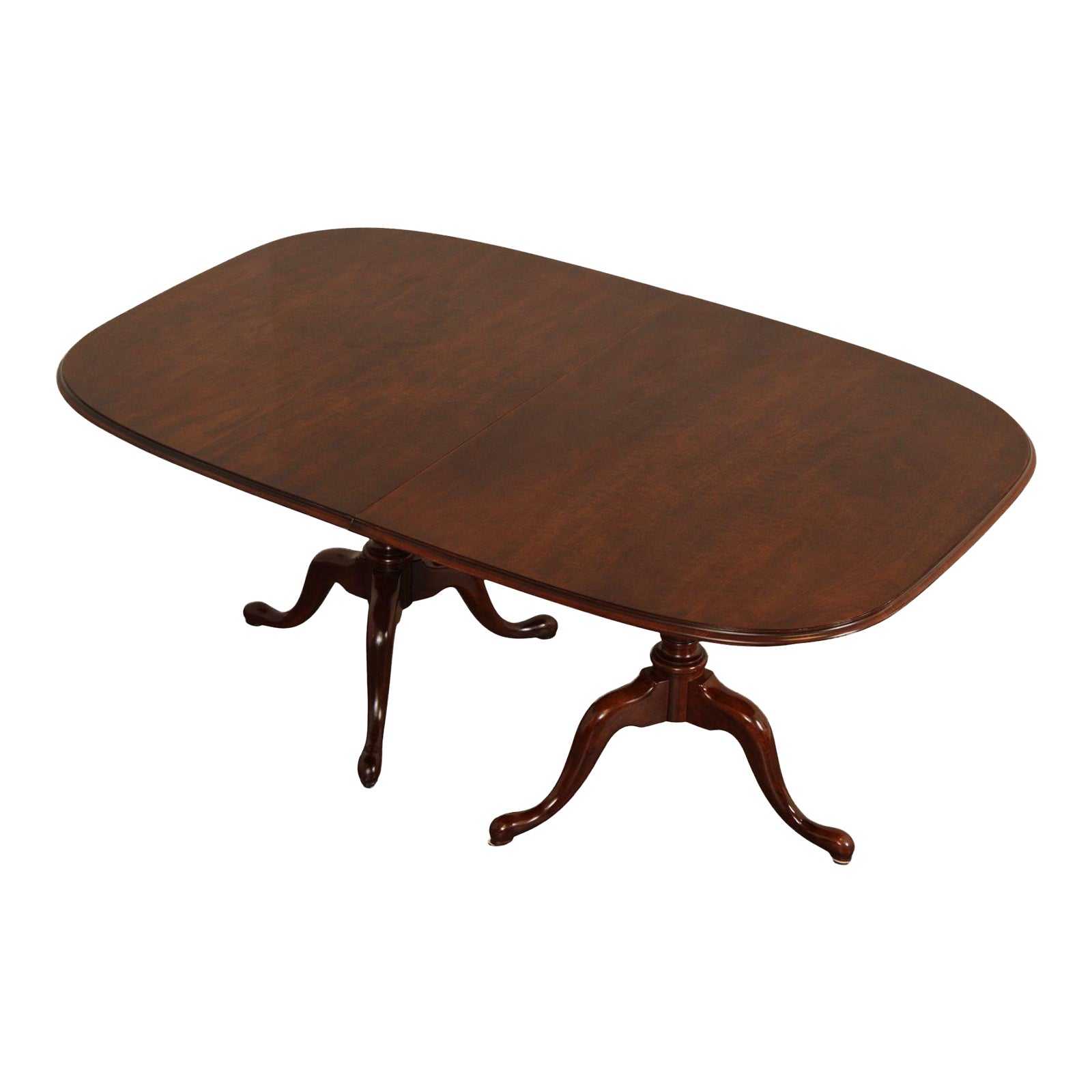 Drexel Heritage Vintage Cherry Double Pedestal Extendable Dining Table