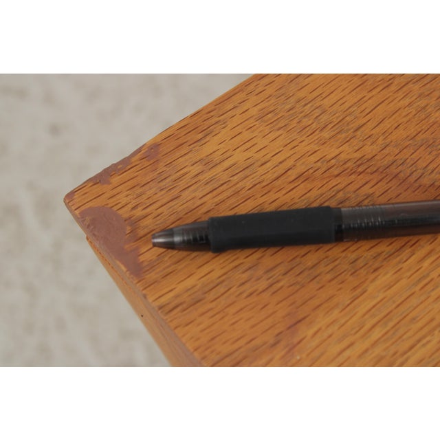 Pair Modern Arts & Crafts Design Oak Box Tables For Sale - Image 12 of 13