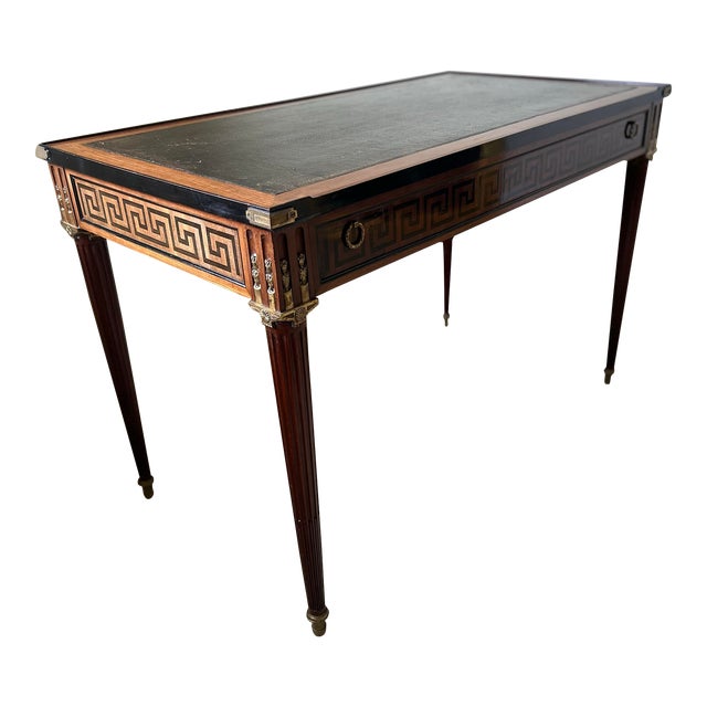 Leather Top/ Game Table - Backgammon Board For Sale