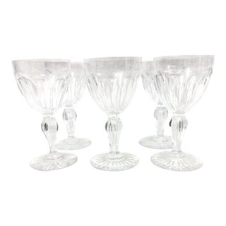 Vintage Val St Lambert Port Glasses-Set of 5 For Sale