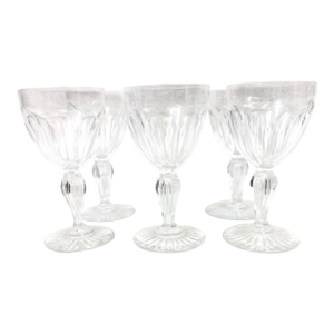 Vintage Val St Lambert Port Glasses-Set of 5