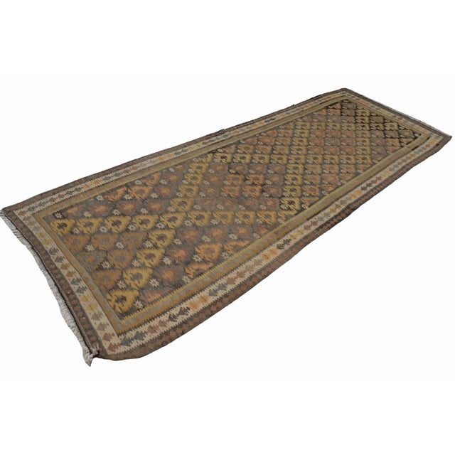 antique Fine Hand-woven caucasian Kilim\. This Kilim measures approx (275x100 cm) Rug folds don't look particularly...