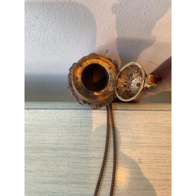 Rustic 1930s German Black Forest Hand Carved Wood Pipe For Sale - Image 3 of 11