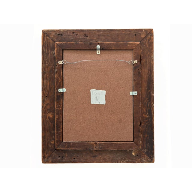 “Romantic” Black Abstract Art in Antique Frame, Transitional Living Room Art by JTS For Sale - Image 12 of 12