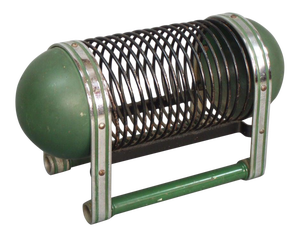 Machine Age Art Deco Chrome and Painted Steel Magazine Holder