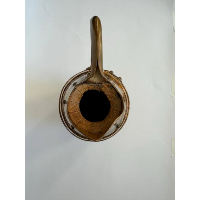 Wood Traditional Norman French Copper and Wood Pitcher For Sale - Image 7 of 10