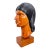 Vintage Carved Wood Bust Made in Bolivia For Sale