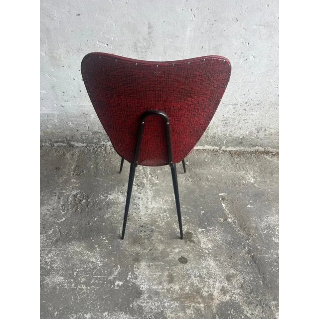 Set of Mid-Century Modern Red Dining Chairs, 1960s For Sale - Image 6 of 8