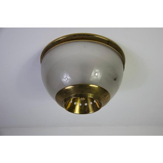 Azucena LSP3 Flush Mount in Brass and Glass by Luigi Caccia Dominioni for Azucena, 1960s For Sale - Image 4 of 17