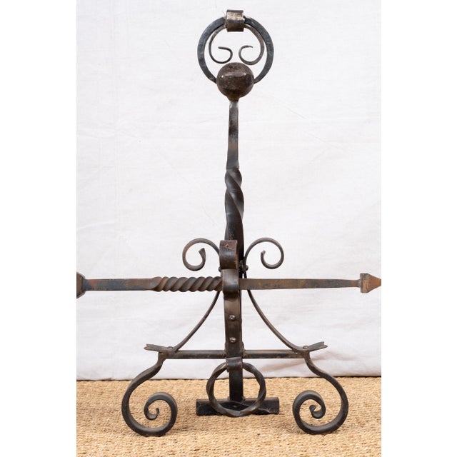 Early 20th Century Antique Andirons For Sale - Image 5 of 8