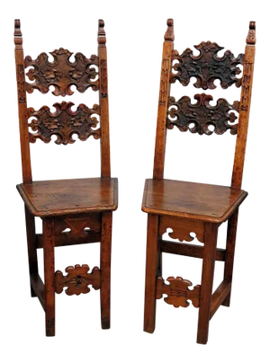 Early 20th Century Continental Side Chairs- A Pair