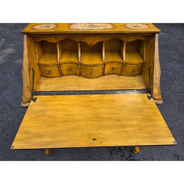 Late 20th Century Late 20th Century Butler Specialty Company French Provincial Style Ladies Secretaire With Matching Chair For Sale - Image 5 of 9
