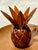 Mid 20th Century Mid Century MCM Wooden Fruit and Pedestal Bowl. Monkey Pod Fruit, Wood Centerpiece For Sale - Image 5 of 9