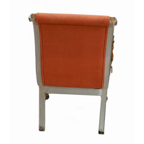 Gray Set of Italian Neo Classical Armchairs with Maiden Arms For Sale - Image 8 of 9