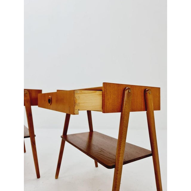 Wood Mid-Century Danish Teak Nightstands, 1960s, Set of 2 For Sale - Image 7 of 12