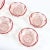 Beautiful set of five bowls produced in pressed glass in a lovely rose colored glass. The set can be used in the house, or...