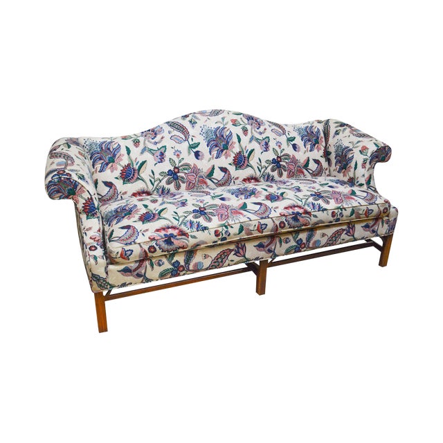 Ethan Allen Chippendale Style Camel Back Sofa Chairish