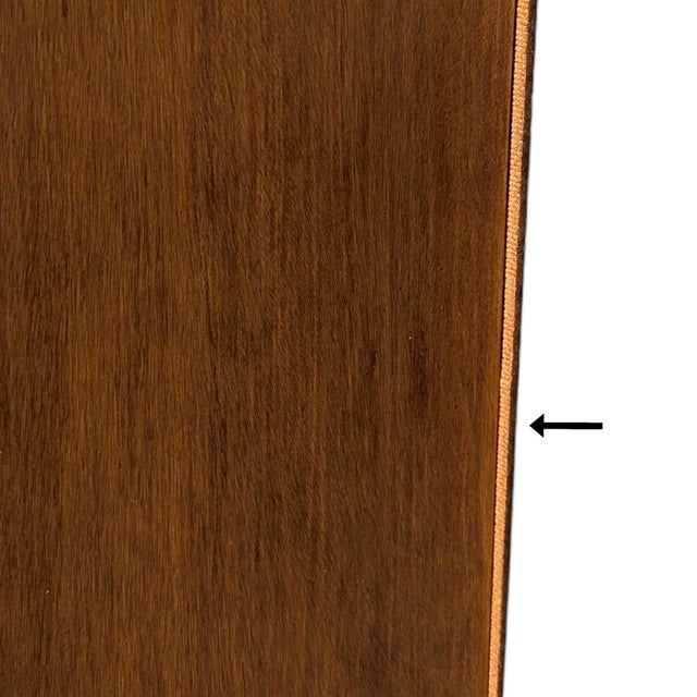 Vintage Mid-Century Walnut Six-Drawer Chest With Brass Pulls For Sale - Image 16 of 18