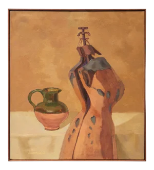 'Attic Series, Yellow' by Jill Davenport, California Woman Post-Impressionist Artist, Sonoma State
